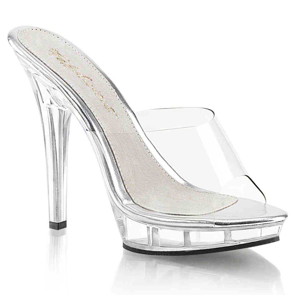 Fabulicious - LIP101 Mules à talon - Noir/Couleur argent Product image